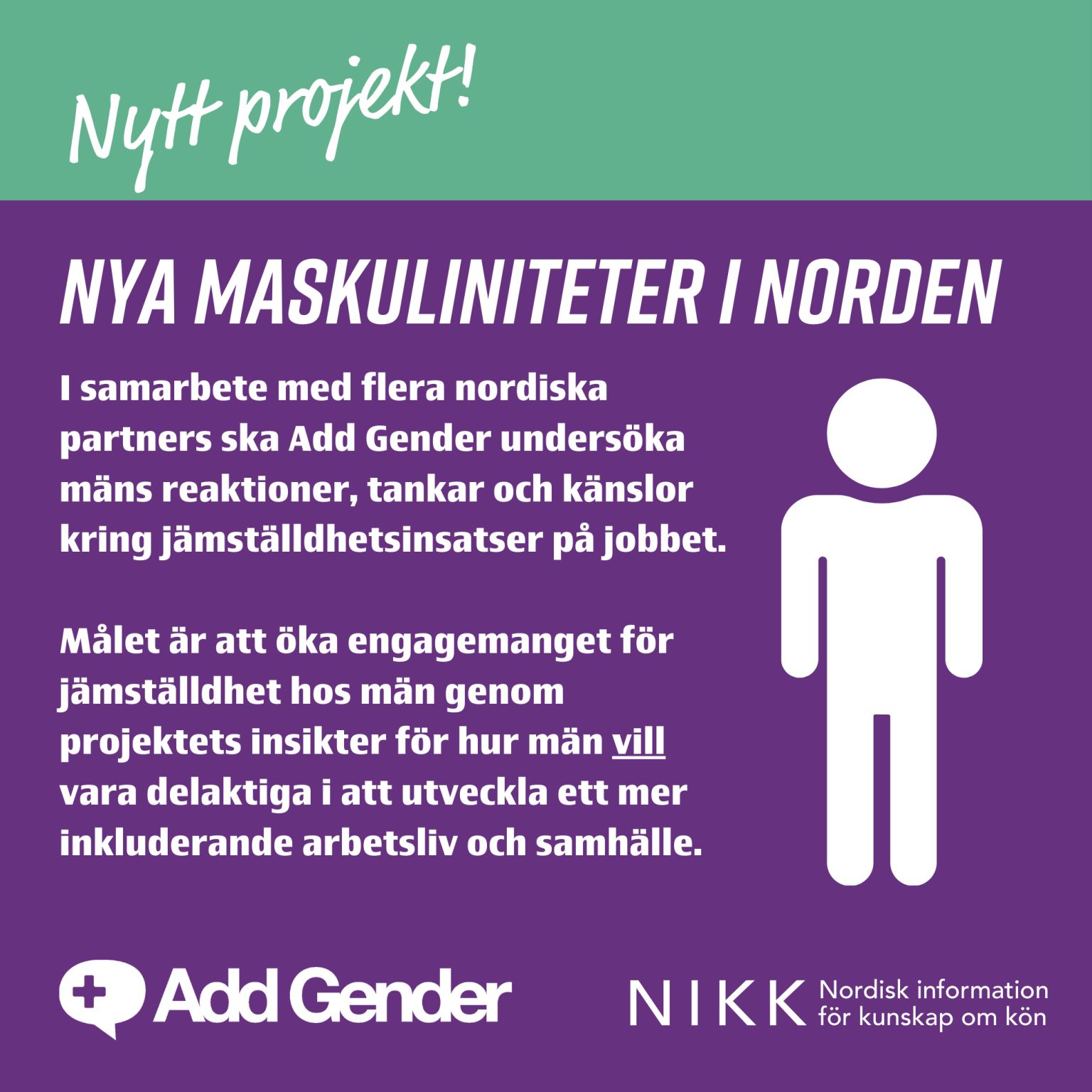 En bild med info om det nya projektet